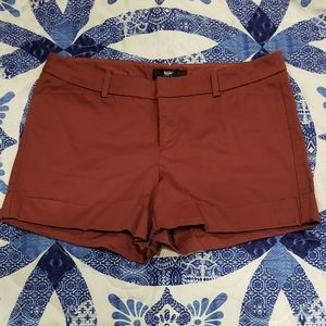 Mossimo rust red orange stretch dressy shorts 8